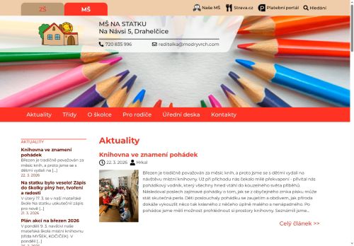 ZÁKLADNÍ ŠKOLA A MATEŘSKÁ ŠKOLA NA STATKU, školská právnická osoba nabízí práci na pozici uklízečka (m/ž) v obci Drahelčice