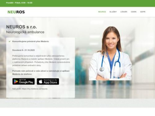Neurologická ambulance NEUROS - MUDr. Hana Rosenbergová, MUDr. Holečková