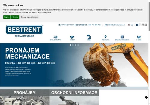 Webové stránky BESTRENT s.r.o., Plzeň