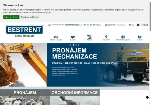 BESTRENT s.r.o. nabízí práci na pozici Dispečer střediska půjčovny stavební mechanizace v obci Plzeň