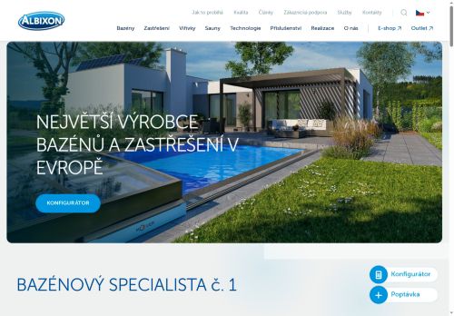 Webové stránky ALBIXON a.s., Hořovice