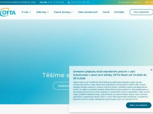 Oční laserové centrum a centrum mikrochirurgie oka - OFTA s.r.o.