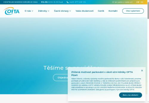 Zobrazit webové stránky Oční laserové centrum a centrum mikrochirurgie oka - OFTA s.r.o.