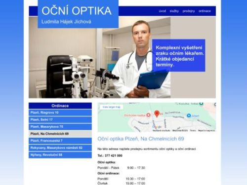 Oční optika Ludmila Hájek Jíchová - oční ordinace Na Chmelnicích