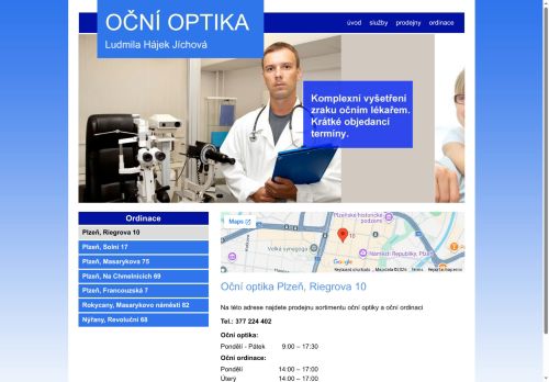 Zobrazit webové stránky Oční optika Ludmila Hájek Jíchová - oční ordinace Riegrova