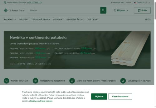 DS FOREST TRADE s.r.o. nabízí práci na pozici Skladníci, obsluha manipulačních vozíků v obci Praha