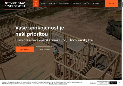 Zobrazit webové stránky Service Stav Development