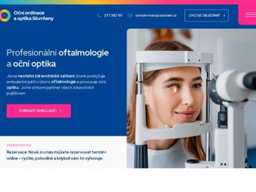 Oční ordinace Skvrňany - MUDr. Marek Augustín, MUDr. Eliška Martincová