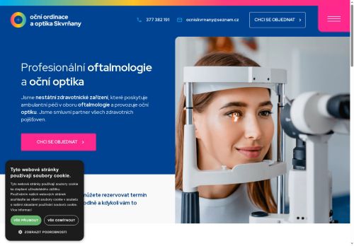Zobrazit webové stránky Oční ordinace Skvrňany - MUDr. Marek Augustín, MUDr. Eliška Martincová