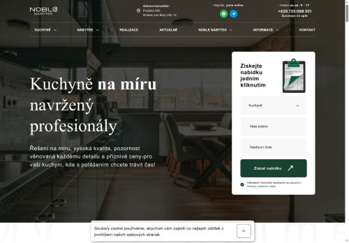 Noble nabytek s.r.o. nabízí práci na pozici vedoucí výroby nábytku (m/ž) v obci Mníšek pod Brdy