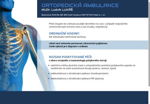 Zobrazit webové stránky Ortopedická ambulance - MUDr. Ludvík Lukáš
