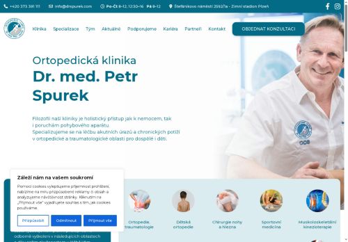 Zobrazit webové stránky Ortopedická klinika Dr. med. Petr Spurek