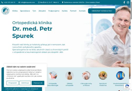 Zobrazit webové stránky Ortopedická klinika Dr. med. Petr Spurek