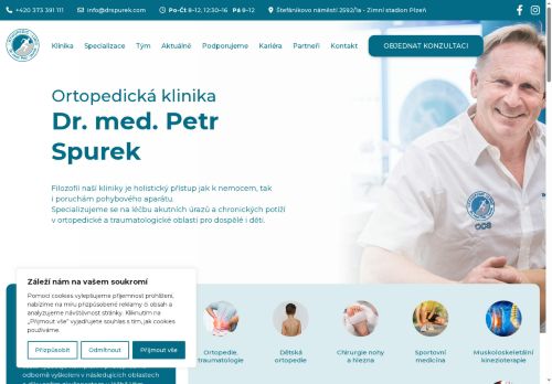 Zobrazit webové stránky Ortopedická klinika Dr. med. Petr Spurek