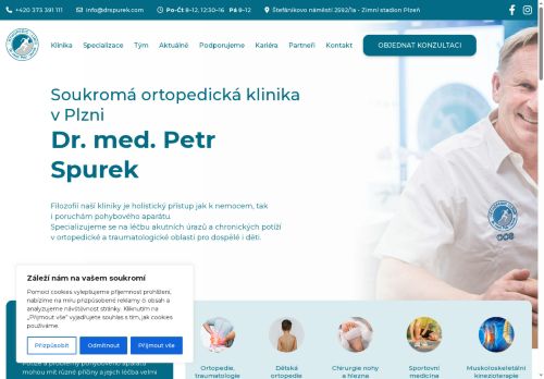 Zobrazit webové stránky Ortopedická klinika Dr. med. Petr Spurek