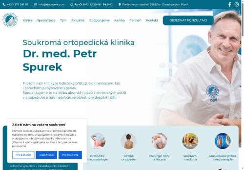 Zobrazit webové stránky Ortopedická klinika Dr. med. Petr Spurek