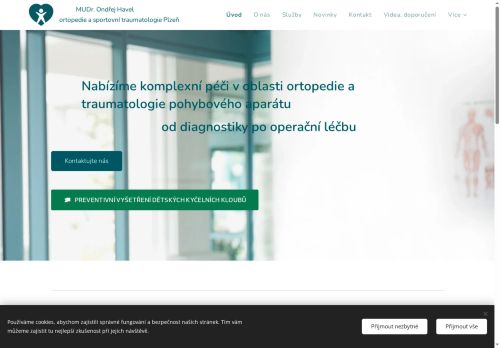 Zobrazit webové stránky Ortopedie a sportovní traumatologie Plzeň - MUDr. Ondřej Havel