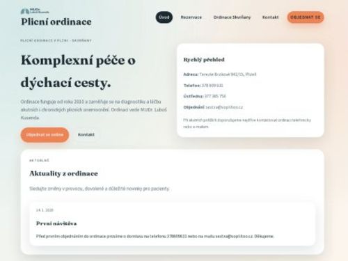 Plicní ordinace SOPLITOO, s.r.o. - MUDr. Milan Štěpáník, MUDr. Luboš Kusenda