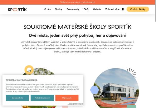Mateřská škola Sportík s.r.o. nabízí práci na pozici rodilý mluvčí,učitel MŠ (m/ž) v obci Horoměřice