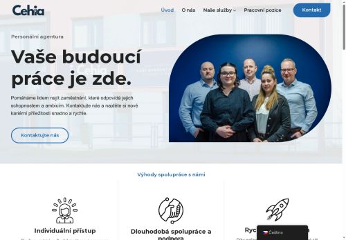 Webové stránky Cehia PA s.r.o., Plzeň