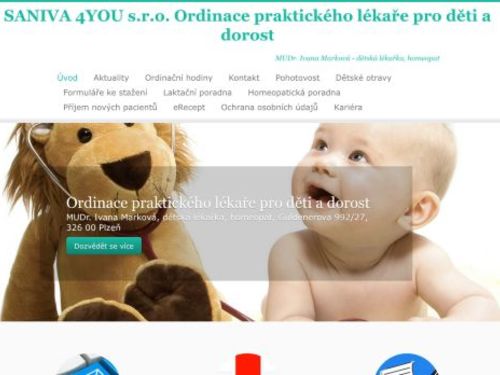 Praktický lékař pro děti a dorost SANIVA 4YOU s.r.o. - MUDr. Ivana Marková