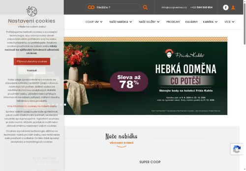 Webové stránky COOP družstvo Velké Meziříčí, Vysoké Studnice
