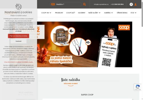Webové stránky COOP družstvo Velké Meziříčí, Pokojov