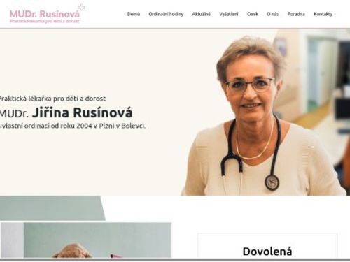 Praktický lékař pro děti a dorost - MUDr. Jiřina Rusínová