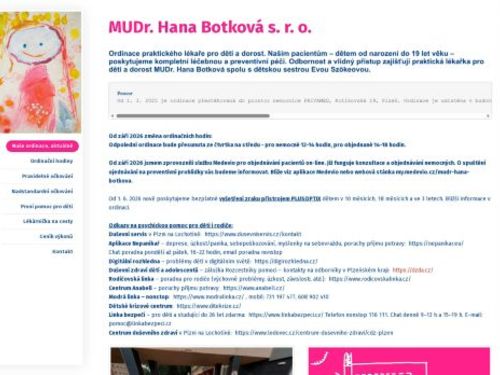 Praktický lékař pro děti a dorost - MUDr. Hana Botková