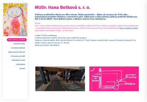 Zobrazit webové stránky Praktický lékař pro děti a dorost - MUDr. Hana Botková