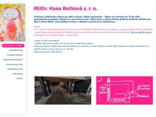 Praktický lékař pro děti a dorost - MUDr. Hana Botková