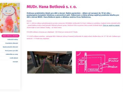 Praktický lékař pro děti a dorost - MUDr. Hana Botková