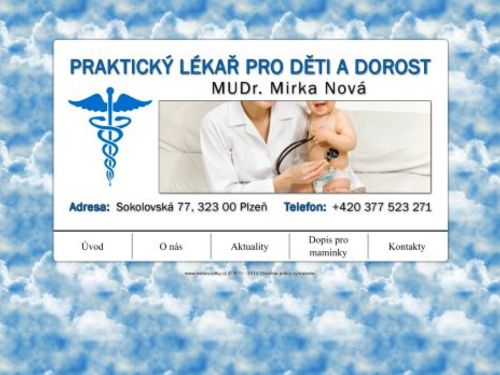 Praktický lékař pro děti a dorost - MUDr. Mirka Nová