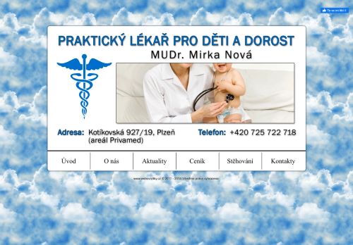 Zobrazit webové stránky Praktický lékař pro děti a dorost - MUDr. Mirka Nová