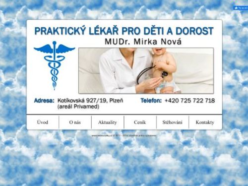 Praktický lékař pro děti a dorost - MUDr. Mirka Nová