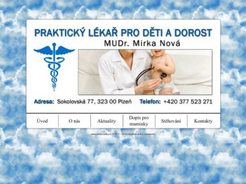 Praktický lékař pro děti a dorost - MUDr. Mirka Nová