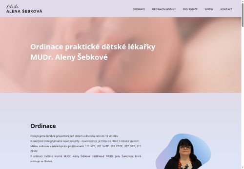 Zobrazit webové stránky Praktický lékař pro děti a dorost - MUDr. Alena Šebková