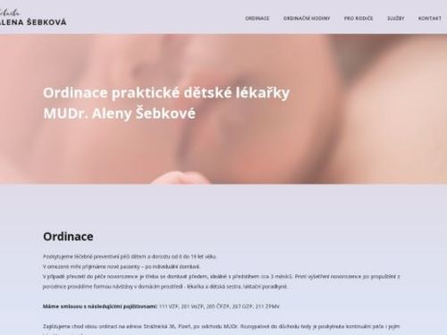 Praktický lékař pro děti a dorost - MUDr. Alena Šebková