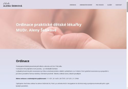 Zobrazit webové stránky Praktický lékař pro děti a dorost - MUDr. Alena Šebková