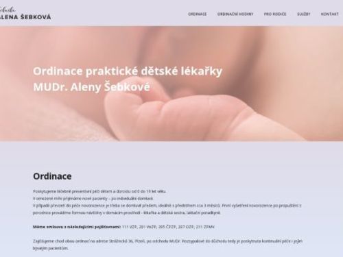 Praktický lékař pro děti a dorost - MUDr. Alena Šebková