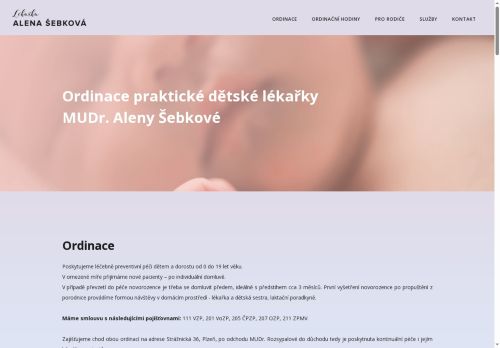Zobrazit webové stránky Praktický lékař pro děti a dorost - MUDr. Alena Šebková