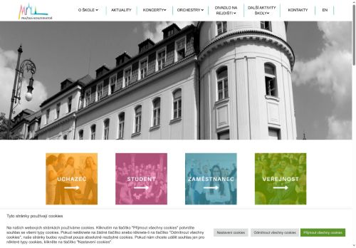 Webové stránky Pražská konzervatoř, Praha 1, Na Rejdišti 1, Praha