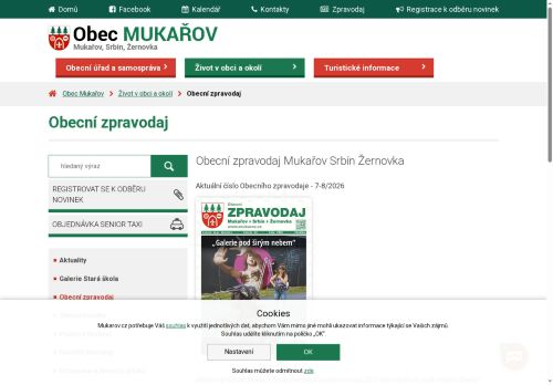 Zobrazit webové stránky Obecní zpravodaj Mukařov, Srbín, Žernovka