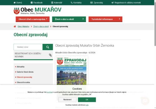 Zobrazit webové stránky Obecní zpravodaj Mukařov, Srbín, Žernovka