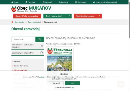 Zobrazit webové stránky Obecní zpravodaj Mukařov, Srbín, Žernovka