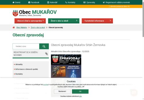 Zobrazit webové stránky Obecní zpravodaj Mukařov, Srbín, Žernovka