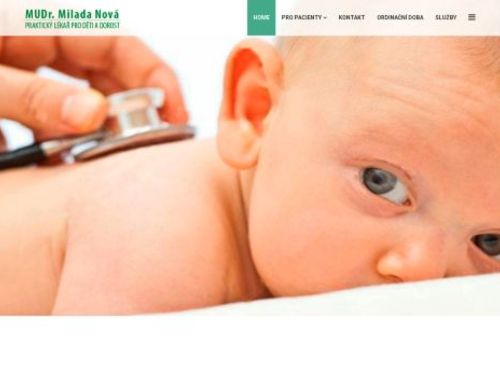 Praktický lékař pro děti a dorost - MUDr. Milada Nová