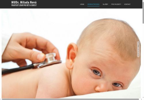 Zobrazit webové stránky Praktický lékař pro děti a dorost - MUDr. Milada Nová