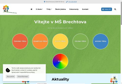 Webové stránky Mateřská škola Brno, Brechtova 6, příspěvková organizace, Brno