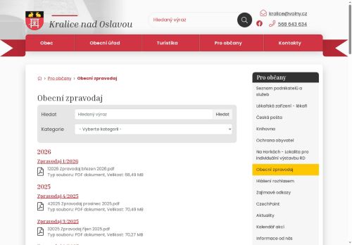 Zobrazit webové stránky Kralický zpravodaj